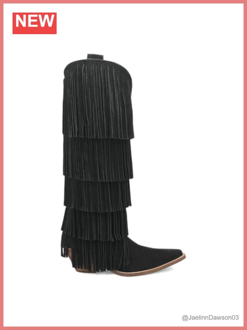 Dingo Wild Child Suede Fringe Over The Knee Western Boots Snip Toe Pull On